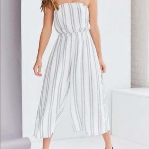 Silent and noise strapless jumpsuit